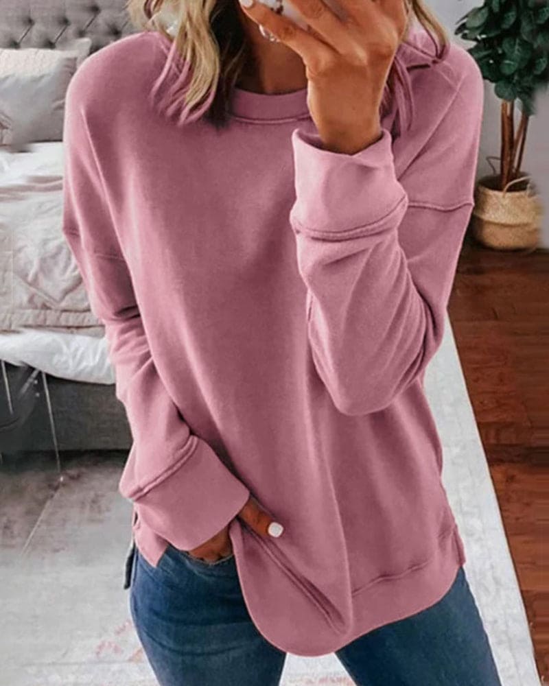 Klassisk Blød Sweatshirt til Damer – detalje 3