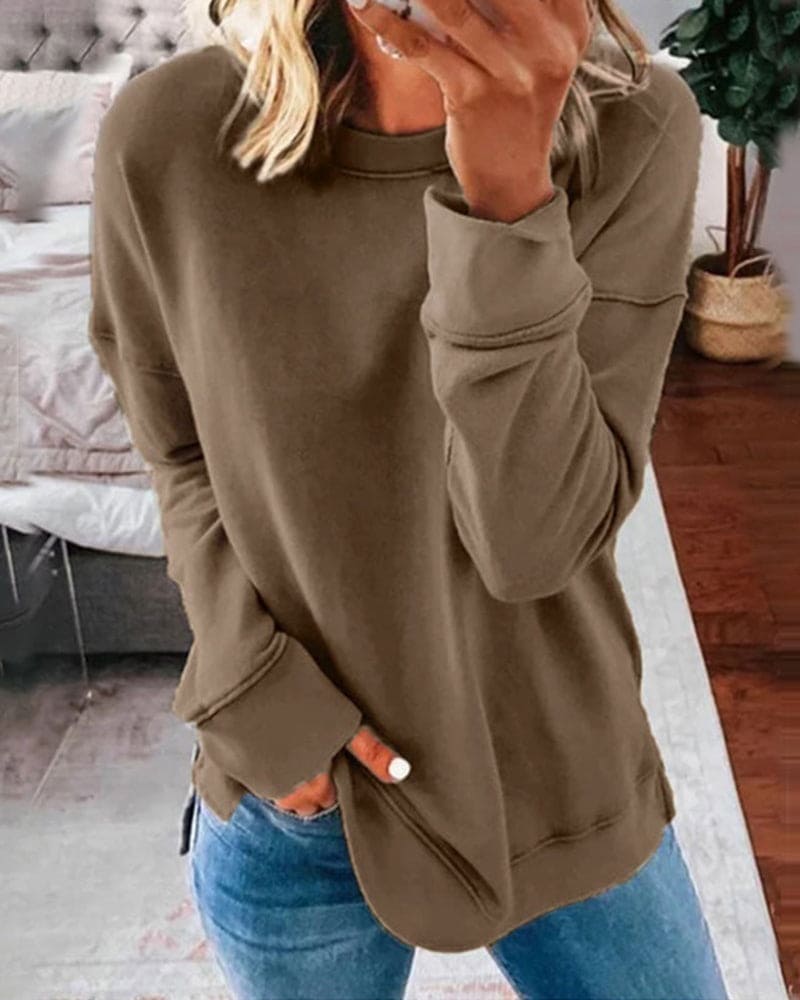 Klassisk Blød Sweatshirt til Damer – detalje 4
