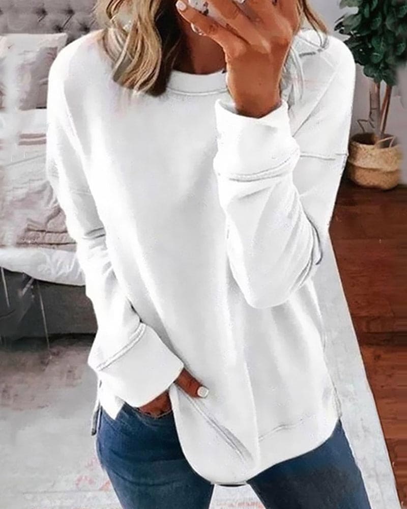 Klassisk Blød Sweatshirt til Damer – detalje 2