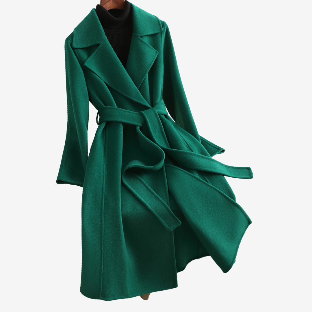 Elegant Trenchcoat med Bindebælte til Damer – detalje 10