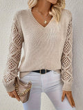 Elizabeth blød V-hals sweater, produktbillede forfra