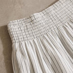 White linen blend midi skirt, alternate view 3
