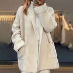 Oversized Cardigan med Lommer til Damer – detalje