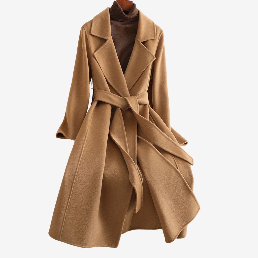 Elegant Trenchcoat med Bindebælte til Damer – detalje 2