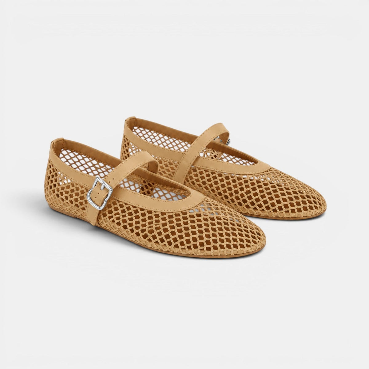 Breathable mesh ballet flats with strap, alternate view 3