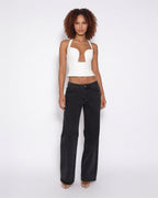Cut-out halter bustier top, detail view 2