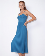 Ruched bustier pleated midi dress, detail view 13