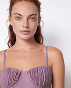 Ruched bustier pleated midi dress, detail view 28