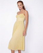 Ruched bustier pleated midi dress, detail view 7