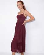 Ruched bustier pleated midi dress, detail view 21
