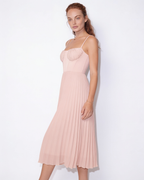 Ruched bustier pleated midi dress, detail view 15