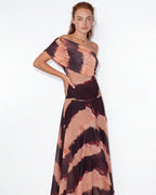 Sheer off-shoulder ruched maxi dress, detail view 10