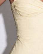 Ruched lace-up back maxi dress, detail view 6