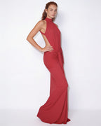 Cut-out halterneck mermaid maxi dress, detail view 5