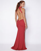 Cut-out halterneck mermaid maxi dress, detail view 4