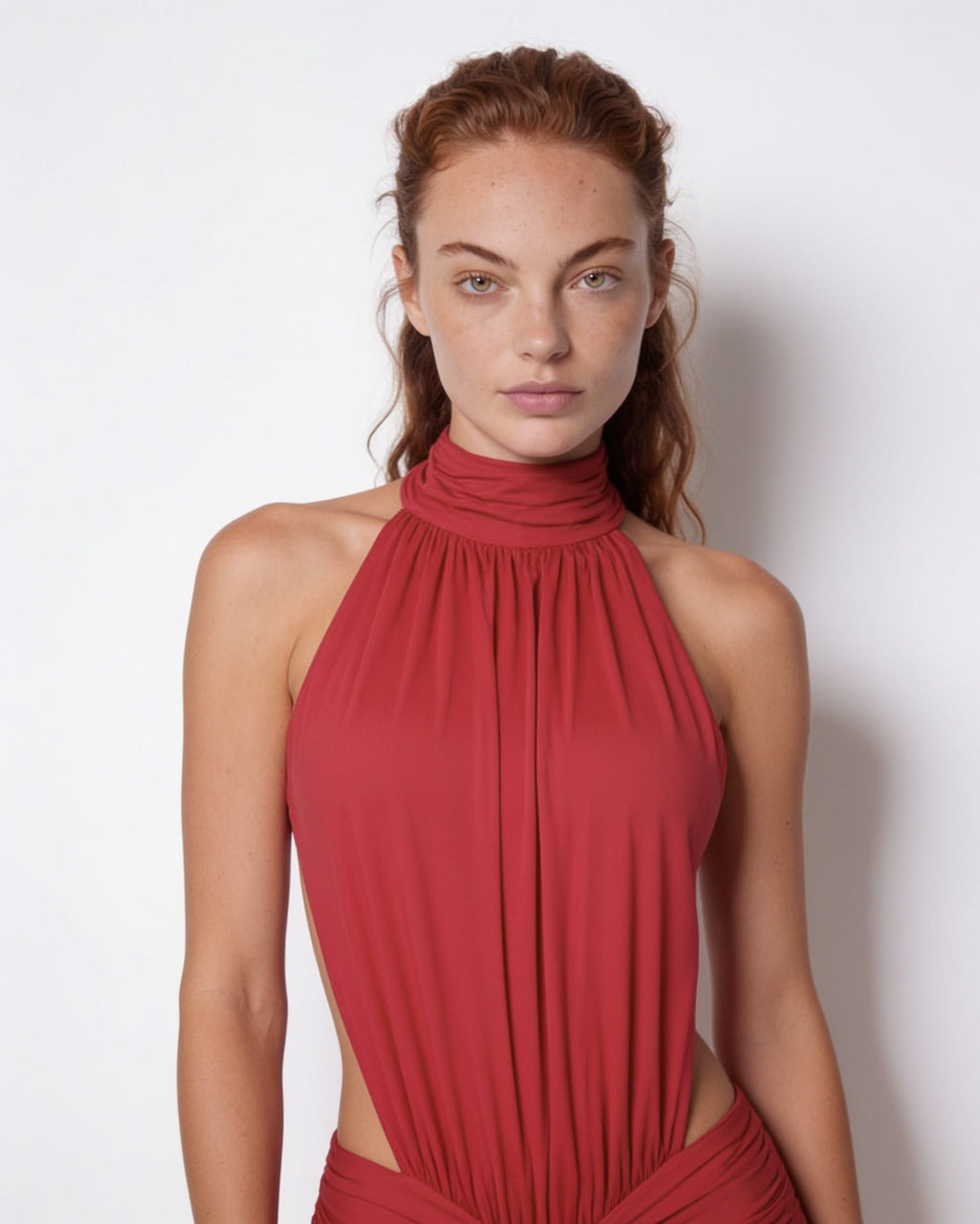Cut-out halterneck mermaid maxi dress, detail view 6