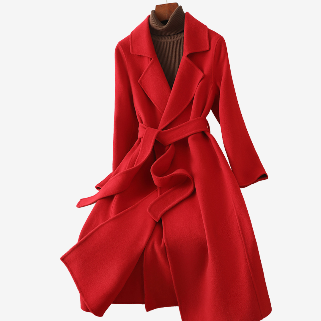 Elegant Trenchcoat med Bindebælte til Damer – detalje 7
