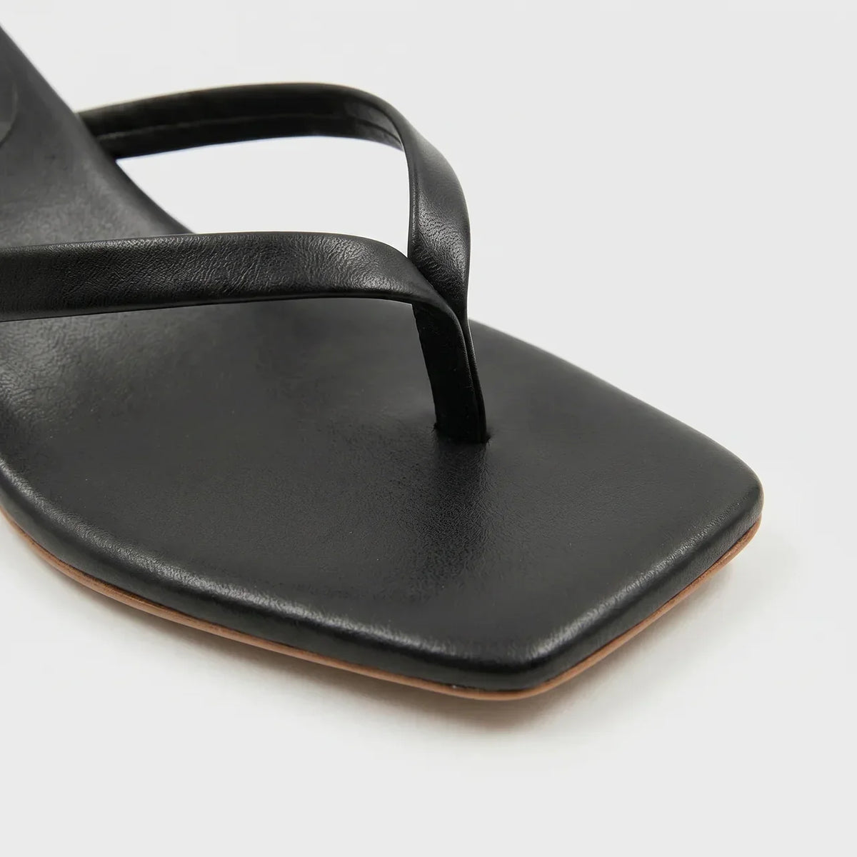 Square-toe kitten heel toe-post sandals, alternate view 3