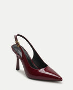 Patent slingback heel, detail view 4