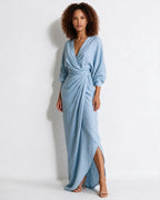 Twist-front wrap maxi dress, detail view 15