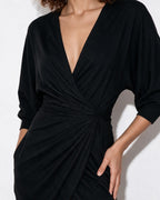 Twist-front wrap maxi dress, detail view 6