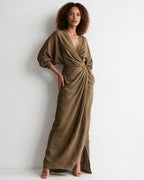 Twist-front wrap maxi dress, detail view 11