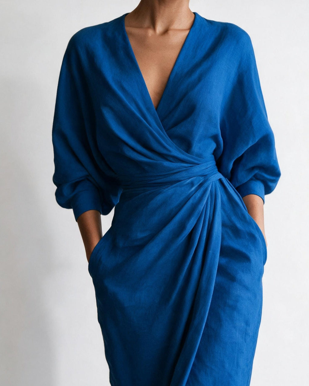 Twist-front wrap maxi dress, detail view 14