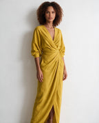 Twist-front wrap maxi dress, detail view 9