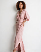 Twist-front wrap maxi dress, detail view 3