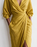 Twist-front wrap maxi dress, detail view 10