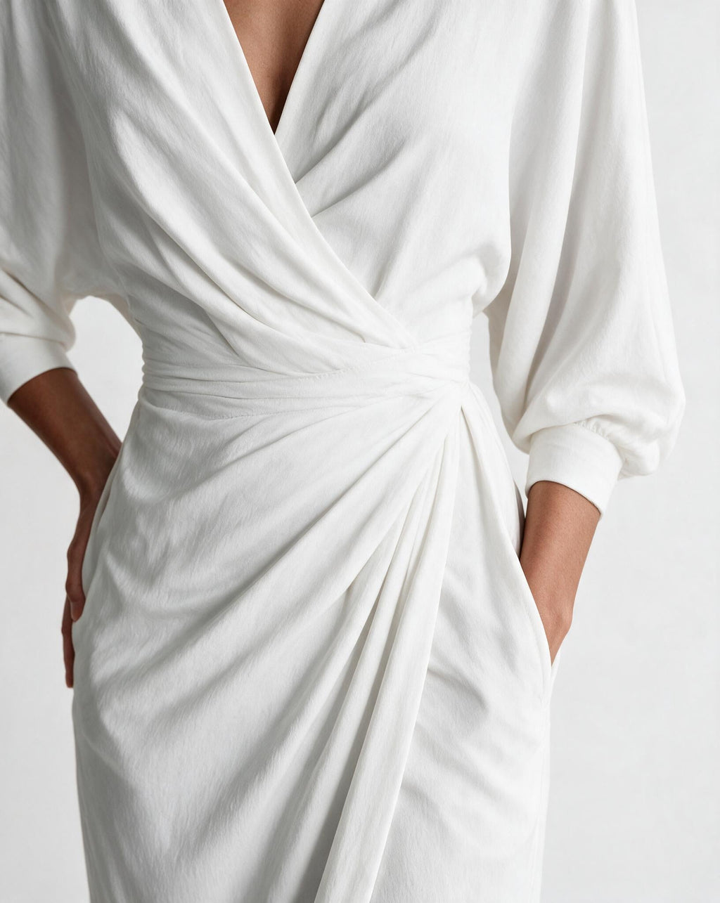 Twist-front wrap maxi dress, detail view 8