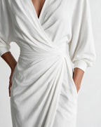 Twist-front wrap maxi dress, detail view 8