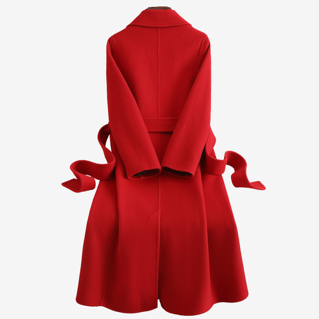 Elegant Trenchcoat med Bindebælte til Damer – detalje 8