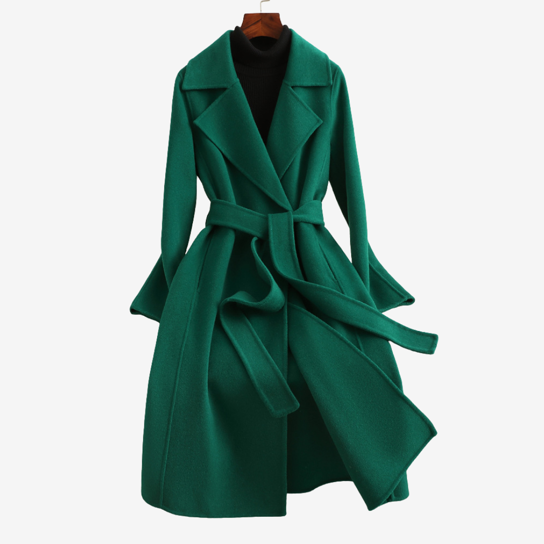 Elegant Trenchcoat med Bindebælte til Damer – detalje 9
