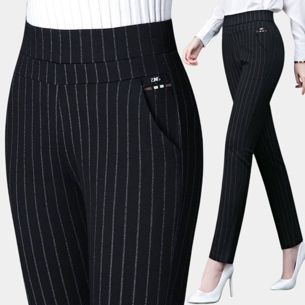 Højtaljede Stretch Leggings til Damer – stofdetalje