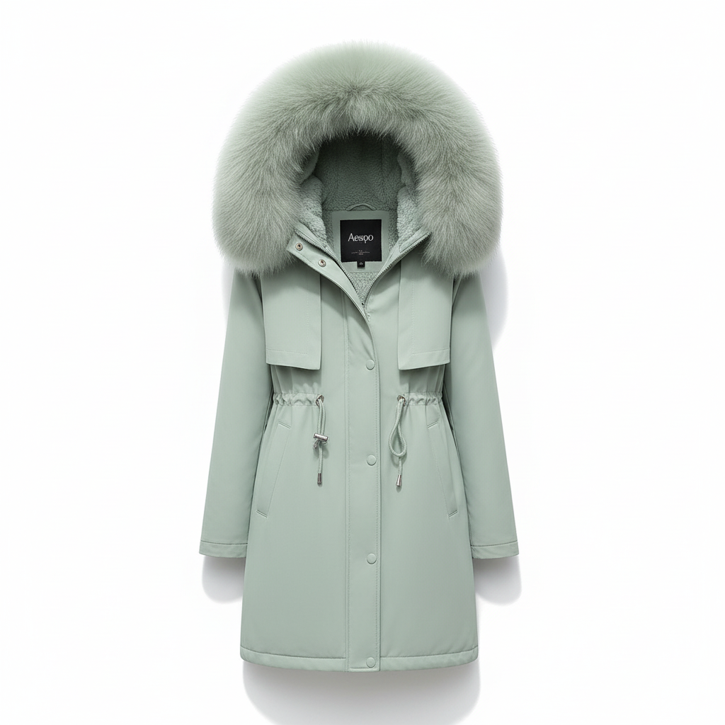 Fleece parka til damer i afslappet pasform