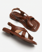 Leather cross strap sandal, detail view 1