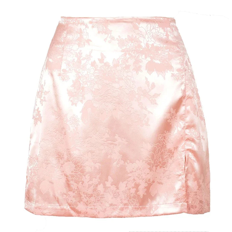 Satin A-line mini skirt, detail view 9