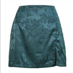 Satin A-line mini skirt, detail view 8