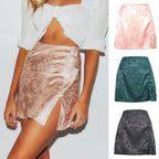 Satin A-line mini skirt, detail view 16