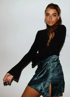 Satin A-line mini skirt, detail view 11