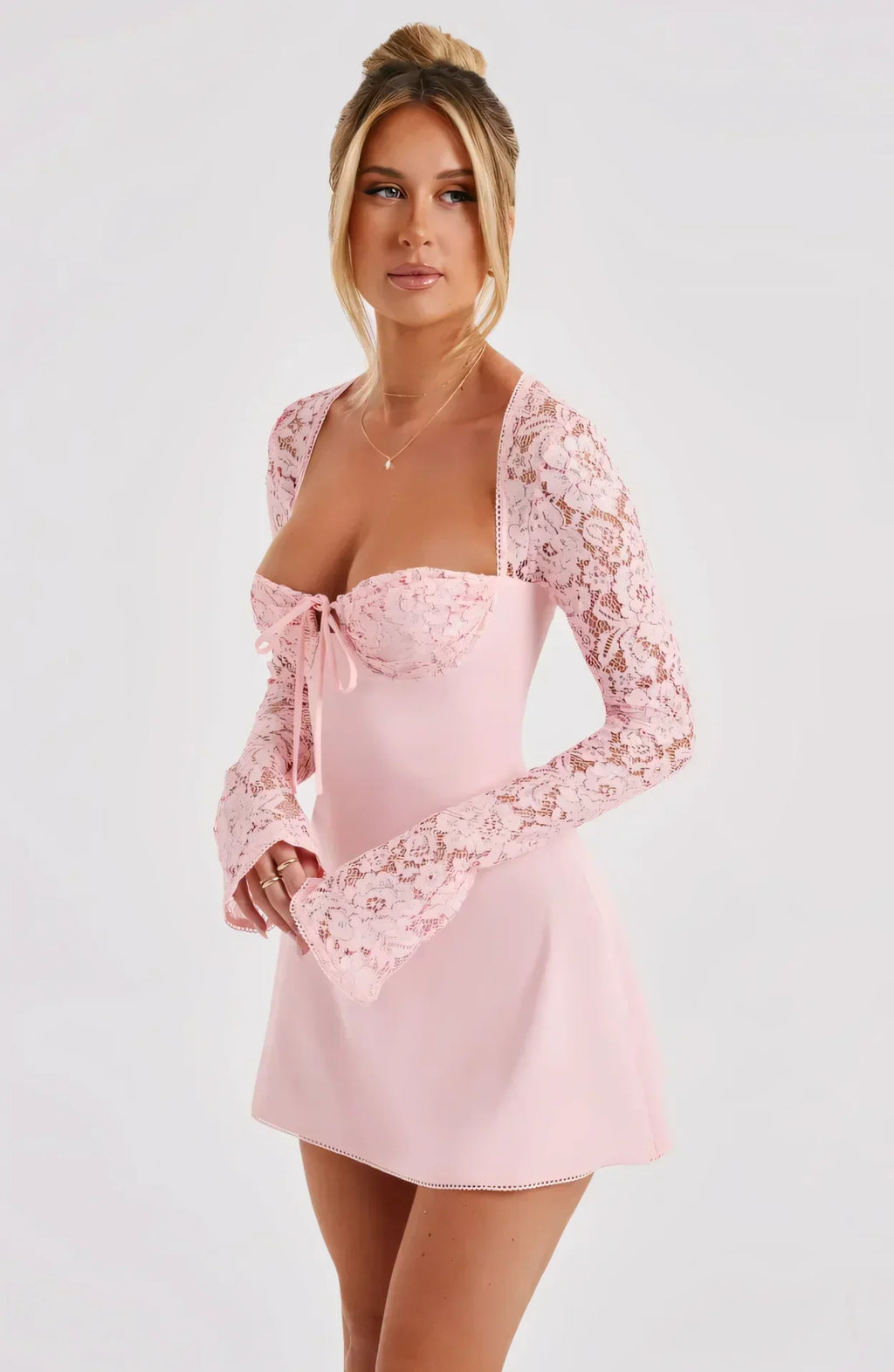 Classic elegant mini dress, view 24