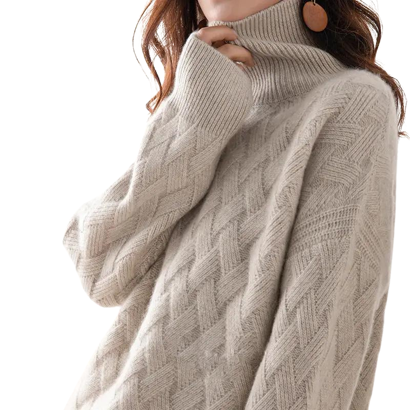 Afslappet Sweater i Blød Strik