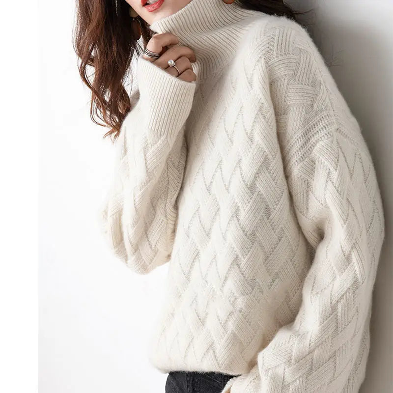 Afslappet Sweater i Blød Strik