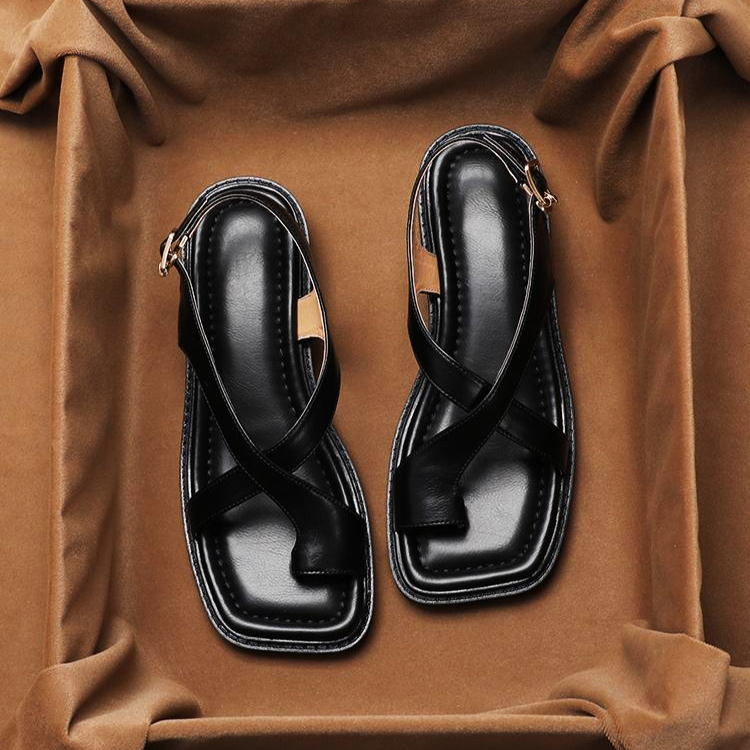 Leather cross strap sandal, detail view 10