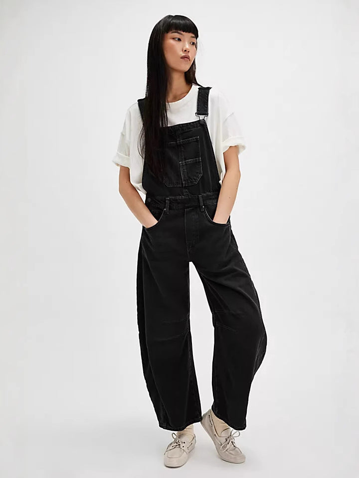 Oversized Overall med Lommer til Damer – bagfra