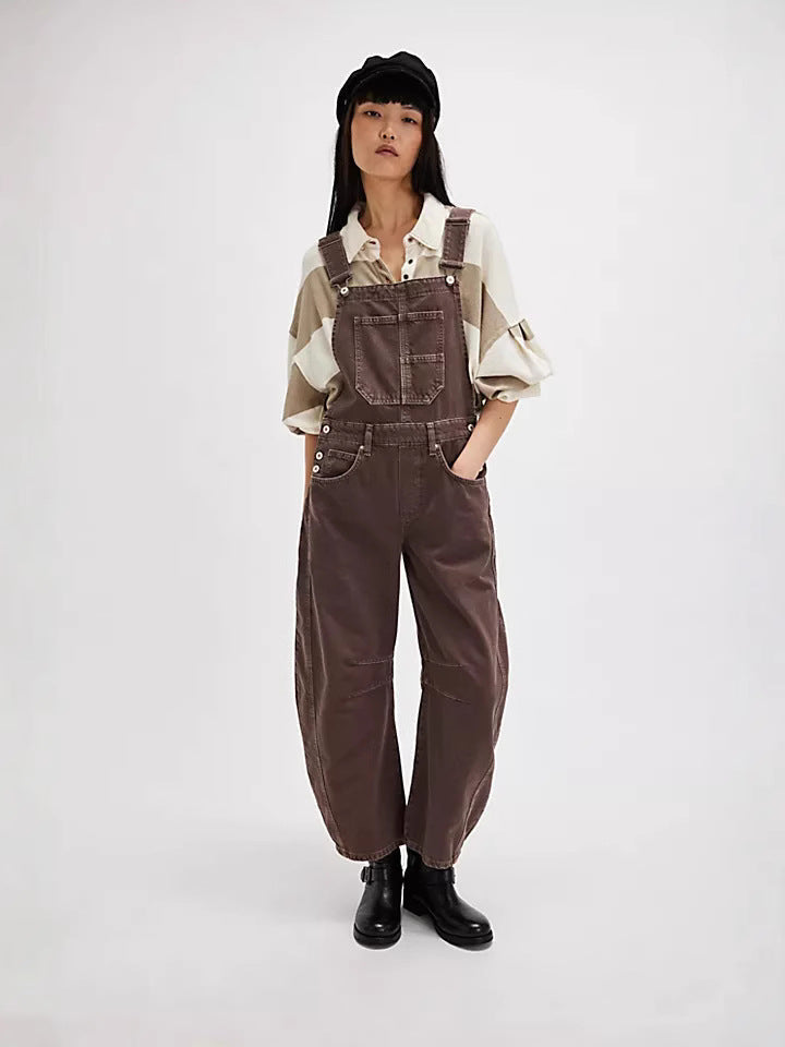 Oversized Overall med Lommer til Damer – båret på model