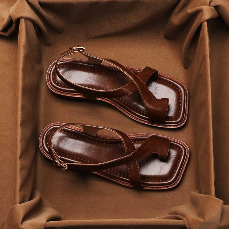 Leather cross strap sandal, detail view 8