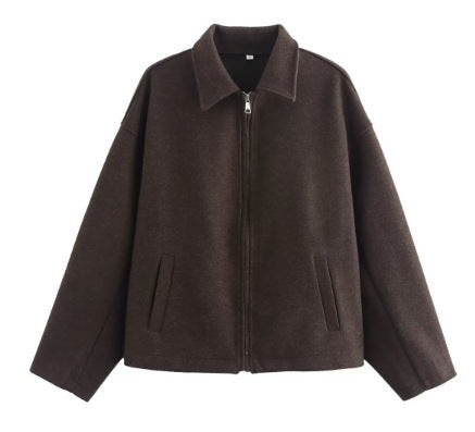Oversized Let Jakke med Lynlås