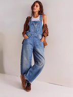 Oversized Overall med Lommer til Damer – forfra